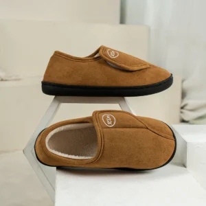 House Shoes for Men Suede Leather Slippers