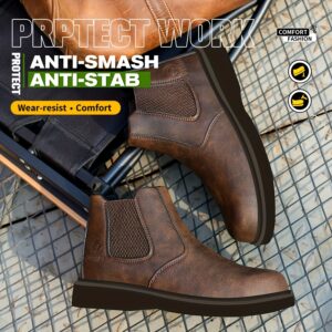 Daily Leisure Anti-smash Anti-puncture PU Labor Insurance Shoes