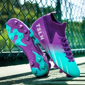 Men's High-Top Football Boots with Golden and White Design