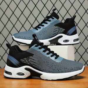 Comfortable Breathable Color Block Lace-Up Road Running Shoes -