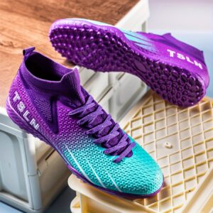 Unisex High-Top Soccer Cleats for Men & Teens - Anti-Slip