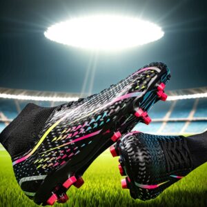 Men's Professional Soccer Cleats with Long Studs for Outdoor Sports Training And Recreational Matches on Artificial Turf