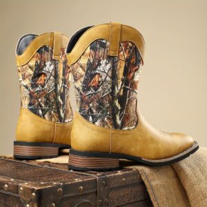 Men's High-Top Camouflage Riding Boots