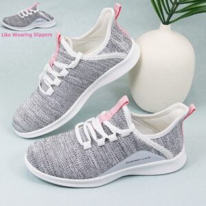 Womens Lightweight Knitted Low Top Sneakers