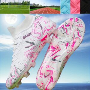 Men's High-Top Soccer Cleats with Long Studs - Breathable, Comfortable, and Durable for Outdoor Sports on Artificial Turf