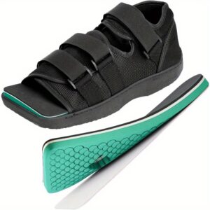 1pc Medical Post Op Recovery Shoe with Adjustable Strapping & Removable Decompression Insole