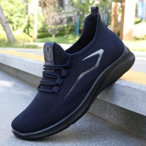 Men's Lightweight Breathable Slip-On Sneakers with Non-Slip PU Sole