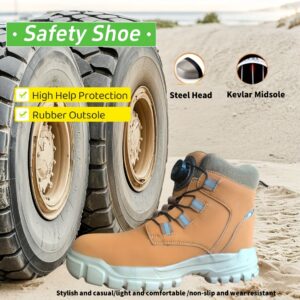 Steel Toe Work Safety Shoes with Convenient Rotating Buckle