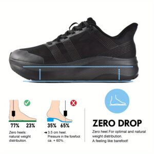 Men's Wide Toe Box Hands Free Shoes Slip in Arch Support Wide Sneakers