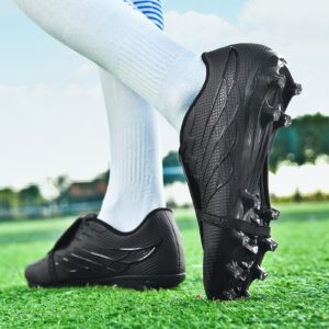 Classic Black Men's Professional Soccer Cleats