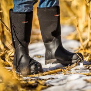HISEA Men's Tall Waterproof Rubber Hunting Boots