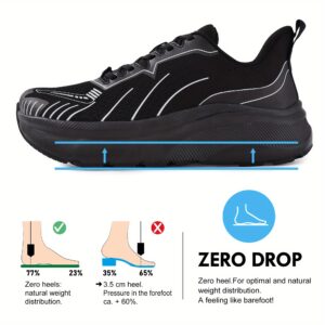 Men Orthopedic Shoe Zero Drop Cushion Thick Sole Width Shoes