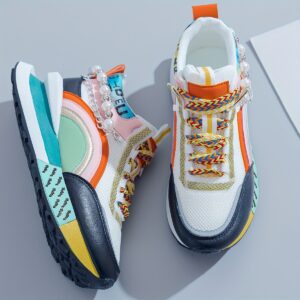 Zhongbang Women's Mid-Top Casual Sneakers
