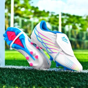 Unisex High-Top Soccer Cleats Seamless PU Upper AG Anti-Slip Spikes