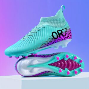 Men's High-End Soccer Cleats with Non-Slip TPU Sole & Lace-Up Closure