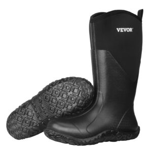 VEVOR Protective Footwear for Men Neoprene Rubber Work Boots Waterproof