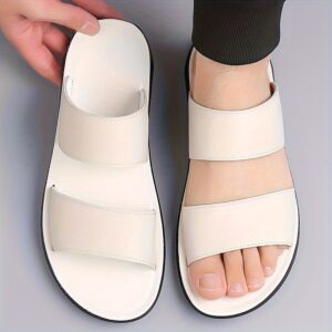 Men's Open Toe Breathable Solid Colour Sandals,