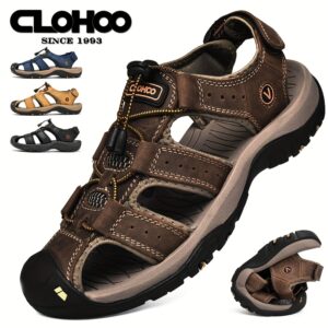 Clohoo Handmade Cowhide Men's Sandals