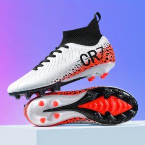 Men's High-Top Football Boots Breathable AG Cleats