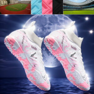 Men's High-Top Soccer Cleats Breathable PU Upper, Rubber Sole with Unique Pattern