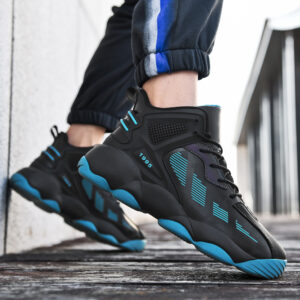 1pair Men's High-Top Basketball Shoes