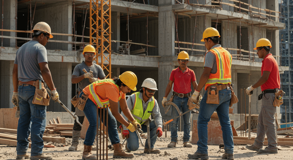 steel toe work boots | construction workers | footlynx